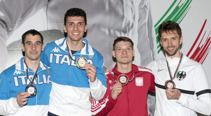 Plovdiv 16-18 June 2023<br />European Championships Individual<br /> Men's Epee<br /> In photo: PODIUM<br />