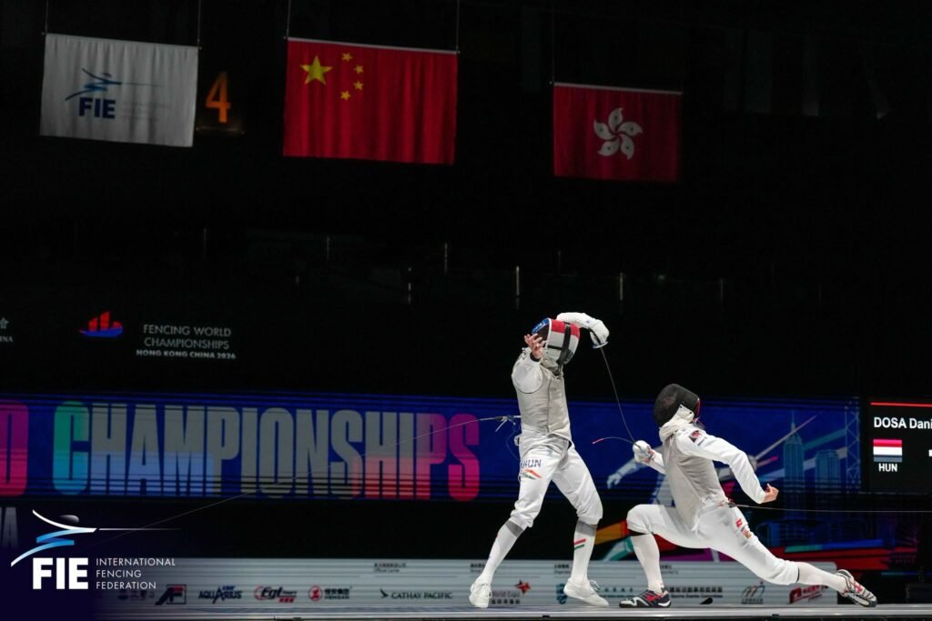 Fencing World Championships, Hong Kong
22-31 July 2026
In photo: DOSA Daniel HUN vs CHOUPENITHCH Alexander CZE
Photo by Eva Pavía #bizziteam - FIE