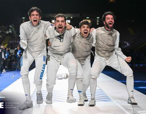 Hong Kong 2026: Italia inaugura las pruebas por equipos con un doblete dorado 2026-07-28 World Championships HKG In photo: ITALY BIANCHI Guillaume MACCHI Filippo MARINI Tommaso MARTINI Tommaso Photo by Augusto Bizzi #BizziTeam