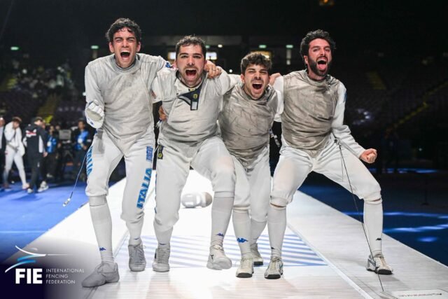 2026-07-28 World Championships HKG In photo: ITALY BIANCHI Guillaume MACCHI Filippo MARINI Tommaso MARTINI Tommaso Photo by Augusto Bizzi #BizziTeam